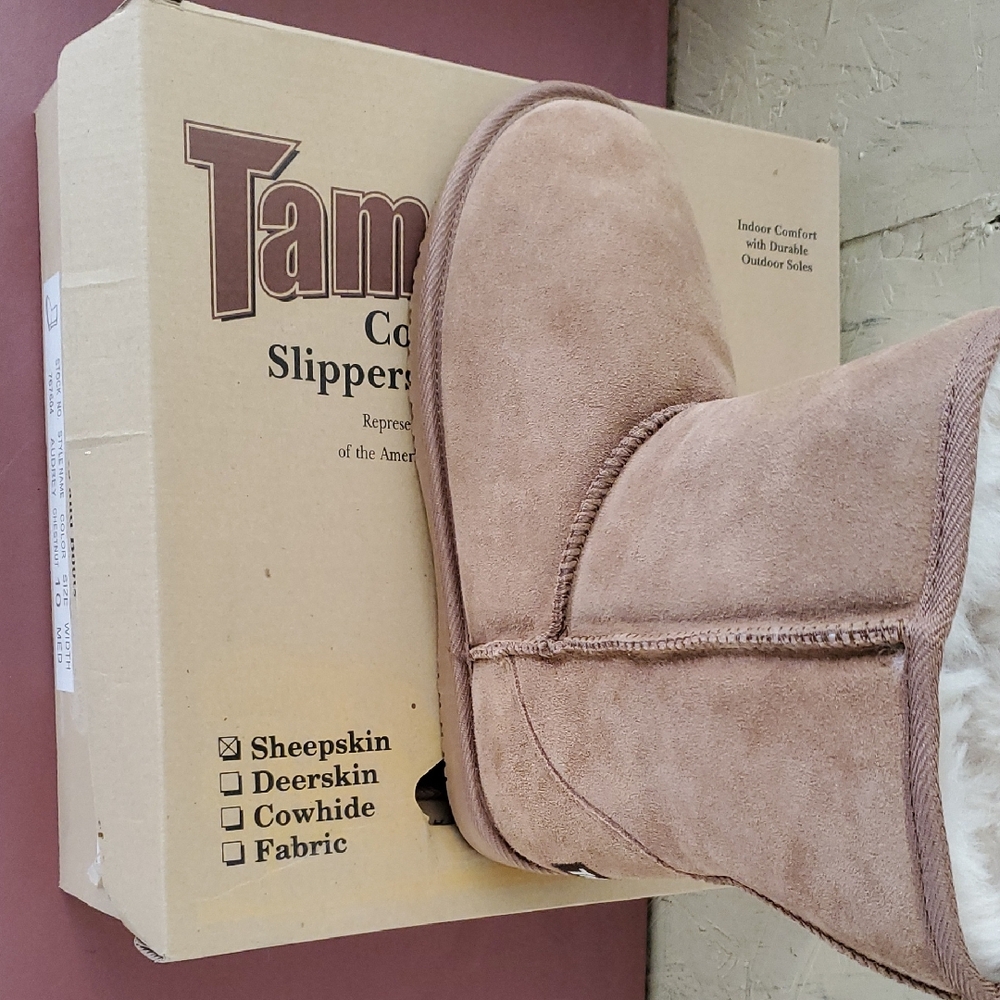 Tan Ankle Boots with Cushioned Comfort and Easy Slip-On Style